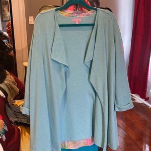 Cashmere open sweater jacket